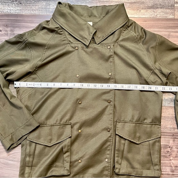 Gilli Womens Jacket Size S/M Army Green Military Infantry Draped Button Up - Picture 11 of 12